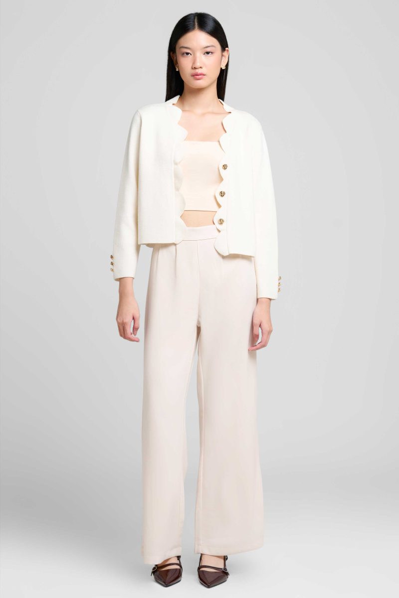 DEEN KNIT CARDIGAN WHITE